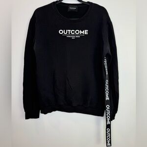OUTCOME Gianni Lupo Black Sweatshirt size large made in Italy